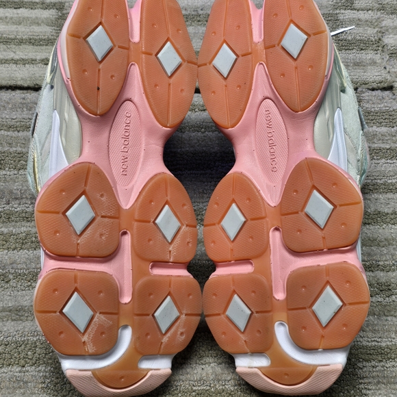 New Balance JFG 9060 Pink & Mint Suede Mesh Sneakers UAs - Picture 5 of 6